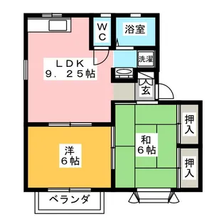 レジデンスワタナベ B【1階】の間取り
