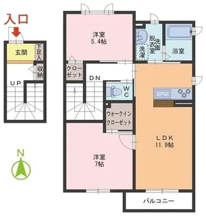 verdure west【2階】の間取り