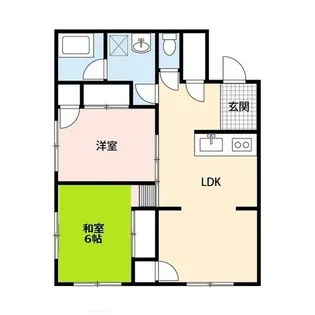 国母ハイツ(8丁目)【1階】の間取り