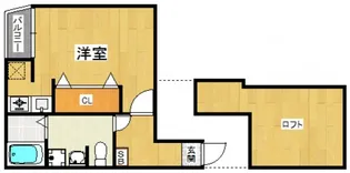 コンフォートベネフィス別府5【2階】の間取り