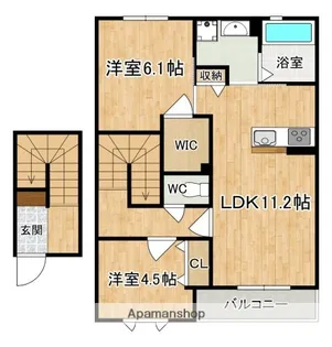 ボヌール プレジオ【2階】の間取り