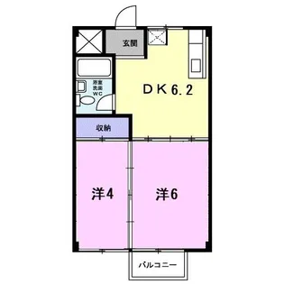 サニーコート日永【1階】の間取り