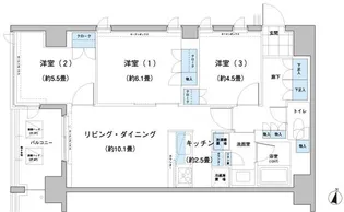 ガーデニエール砧レジデンス【2階】の間取り