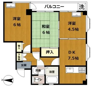 ロードスプリング大島1【4階】の間取り