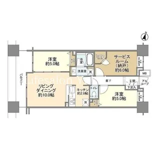 クレストシティタワーズ横浜【2階】の間取り