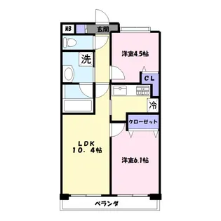 レジデンスマンション【3階】の間取り