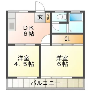 シティハイツ藤【2階】の間取り