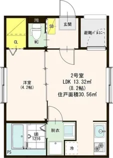 ハーモニーテラス六番I【2階】の間取り
