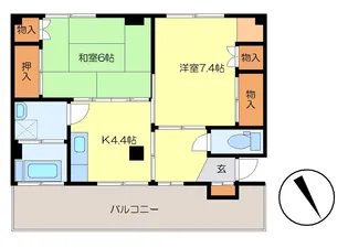 平岡ビル【4階】の間取り