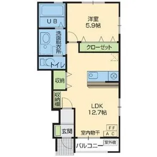 Eternaluce(エターナルーチェ)【1階】の間取り