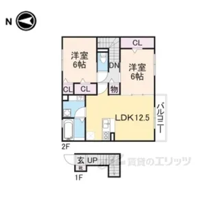 ウィット狐井【2階】の間取り