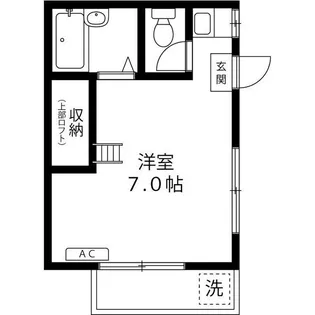 レインボーハイツ【2階】の間取り