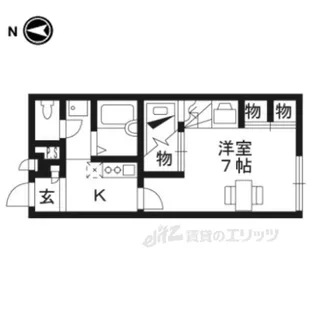レオパレス利右衛門【1階】の間取り