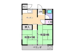 シティハイム【2階】の間取り