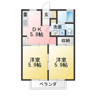 アドバンテージ A棟【2階】の間取り