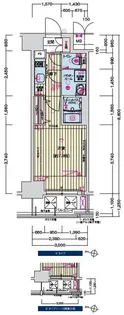 プレサンス新大阪ザ・デイズ【7階】の間取り