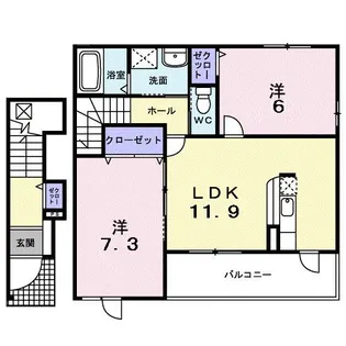 メリディオ 操山【2階】の間取り