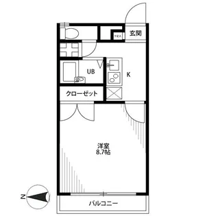 アムール厚木【2階】の間取り