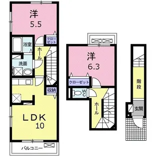イースト・メゾン【2階】の間取り