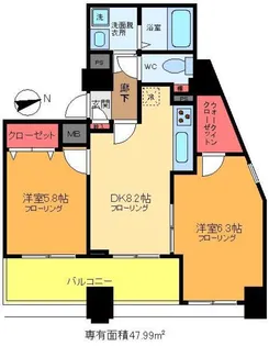 パークヒルズ【10階】の間取り