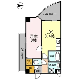 カスタリア新梅田【5階】の間取り