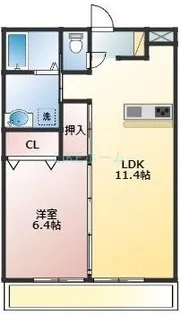 シャトーフローラルNー6【2階】の間取り