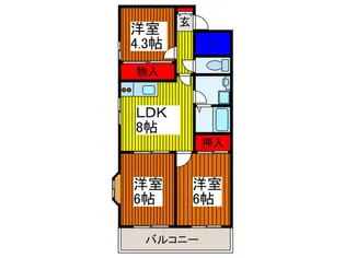 アドヴァンスコジマ【3階】の間取り