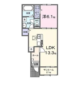 本三里塚アパートA【1階】の間取り