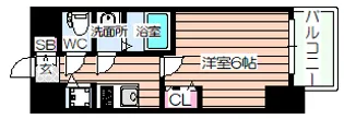 エスリード京橋グレイス【10階】の間取り