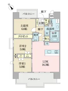 LINO高宮【12階】の間取り