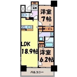 ロイヤルパークス千種【9階】の間取り