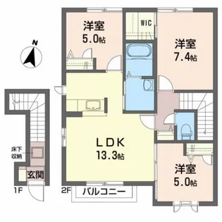 シャーメゾン YOU【2階】の間取り