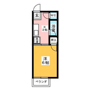 タウンハイツ中村【1階】の間取り