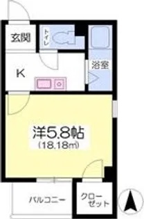 メゾンナカムラ【6階】の間取り