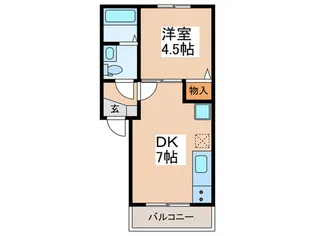 ヒルズスクエア【2階】の間取り