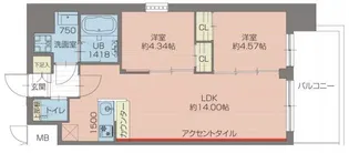 プレジオ新小岩EURO【2階】の間取り
