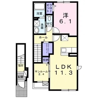 アミストッソ・コルザ II【2階】の間取り