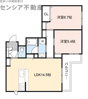 シャーメゾンF&d【2階】の間取り