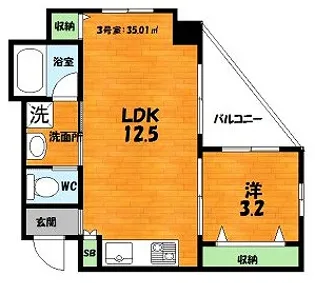 ピコット7【3階】の間取り