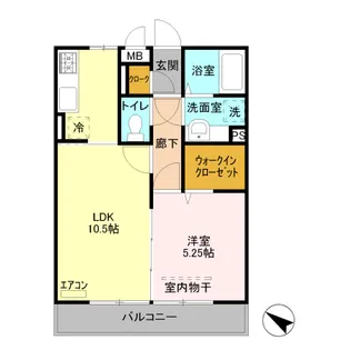 群馬県前橋市駒形町【アパート】の間取り