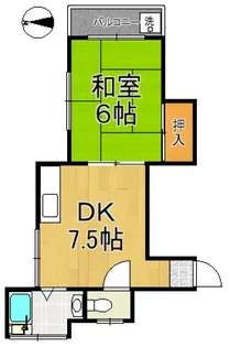 第五ユタカハイツ【2階】の間取り