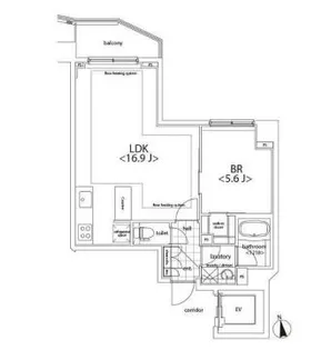 カスタリア麻布十番【3階】の間取り
