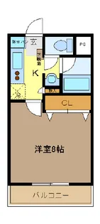 フォルテシムラB【2階】の間取り