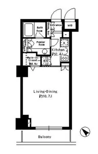 パークルージュ赤坂檜町【2階】の間取り