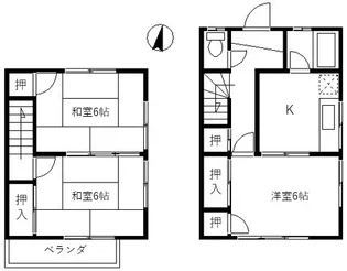 神奈川県茅ヶ崎市松が丘1【一戸建】の間取り