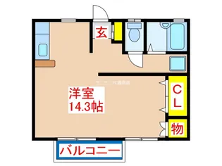 サウスヴリーズ松木【1階】の間取り