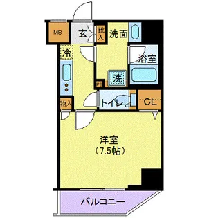 メイクスデザイン門前仲町II【3階】の間取り