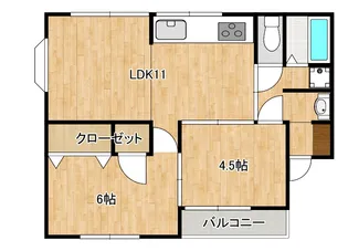 コーポアーバン3【2階】の間取り