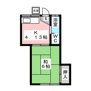 鈴蘭荘7号棟【1階】の間取り