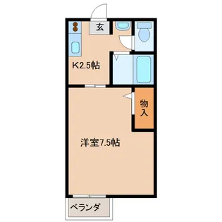 1Kの間取り画像